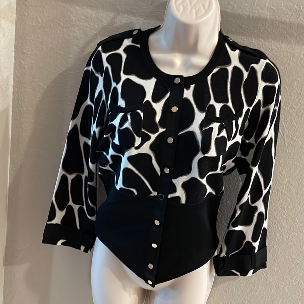 Classy Giraffe Print Sweater Top